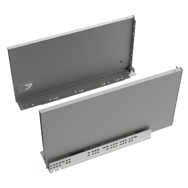 Slim T-box 4D комплект ящика 450мм, цвет темно-серый, боковины h244мм, направляющие плавного закрывания, для ДСП 16мм