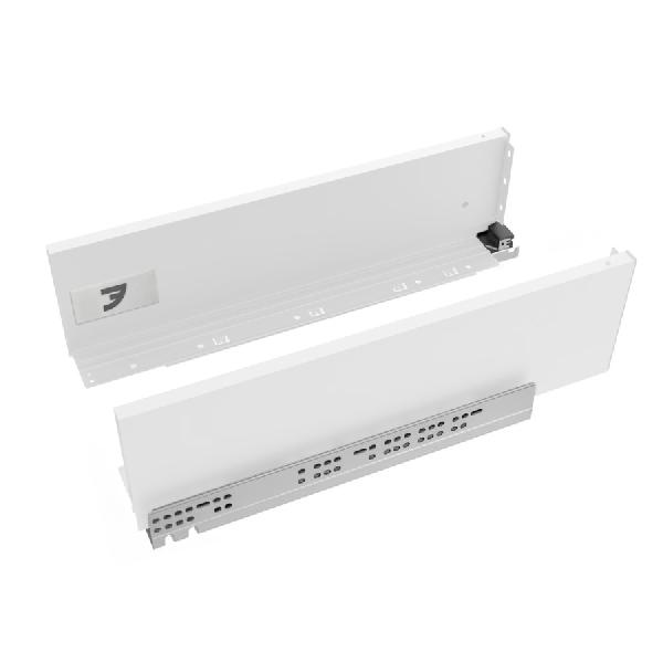 Slim T-box 4D комплект ящика 500мм, цвет белый, боковины h132мм, направляющие плавного закрывания, для ДСП 16мм
