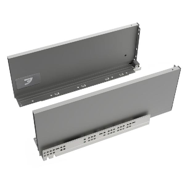 Slim T-box 4D комплект ящика 450мм, цвет темно-серый, боковины h180мм, направляющие плавного закрывания, для ДСП 16мм